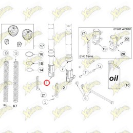 Ohvale RH CNC fork foot EVO...