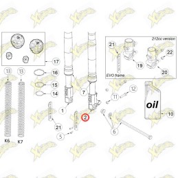 Ohvale LH CNC fork foot for...