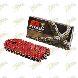 Red motorcycle chain EK...