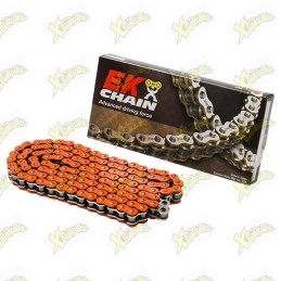 Orange motorcycle chain EK...