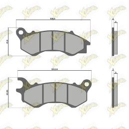 Malossi brake pads 6219250BB